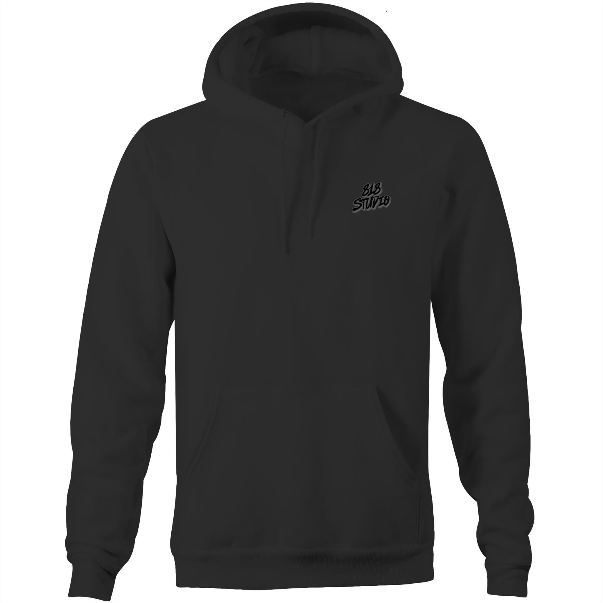 818 Black Logo Hoodie