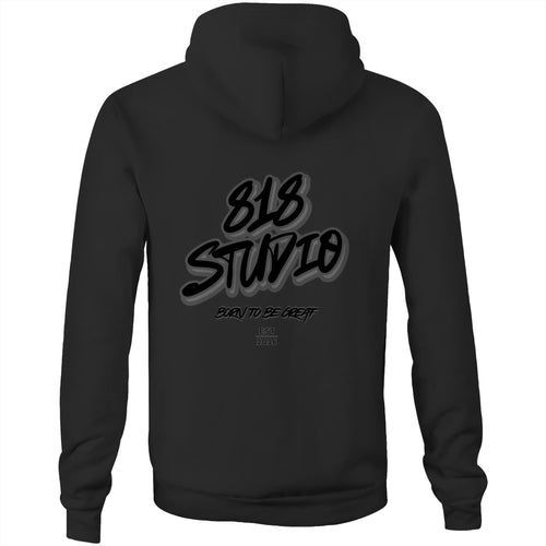 818 Black Logo Hoodie